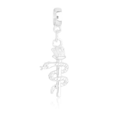 Imagem de Pingente Berloque Símbolo da Odontologia Pandora Banhado a Prata 925 - Premium