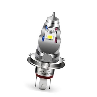 Imagem de Ruiandsion H4 9003 HB2 HS1 Lâmpada de farol LED motocicleta feixe alto/baixo 35W 35000LM DC 8-24V 12SMD chips de LED super brilhantes kit de conversão Plug and Play, branco + amarelo