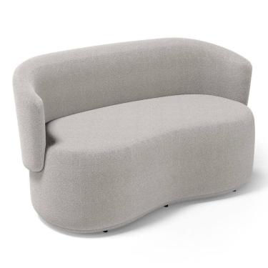 Imagem de Poltrona Namoradeira Aisha 02 Lugares Orgânica Bouclê Bege - Desk Design