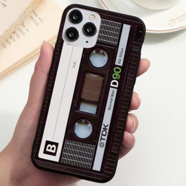 Imagem de Fita cassete vintage estilo retrô capa de TPU macia para iPhone 14 15 13 12 11 Pro XS Max Mini SE 2022 2020 7 8 Plus 6 6S X XR capa, A9, para iPhone12Mini 5.4