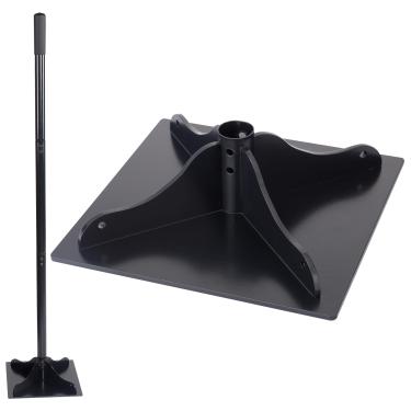 Imagem de Tamper de aço resistente, 25,5 x 25,4 cm, ferramenta de paisagismo de jardim para nivelamento de solo e cascalho - Design ergonômico de adulteração, 121 cm no total