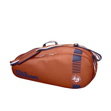 Imagem de WILSON Bolsa para raquete de tênis Roland Garros Team – Pacote com 3 raquetes, argila/azul marinho
