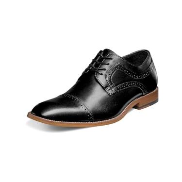 Imagem de STACY ADAMS Sapato Oxford masculino Dickinson com cadarço, Preto, 10 Wide