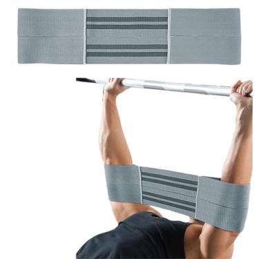 Imagem de Faixa de pressão de banco, faixa de resistência para homens e mulheres, faixa de força para levantamento de peso de fitness, treino de academia, aumento de força com supino, mergulho, push ups (P)