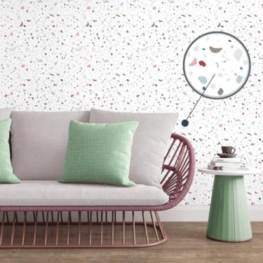 Imagem de Papel de Parede Adesivo Lavável Granilite Algodão Doce