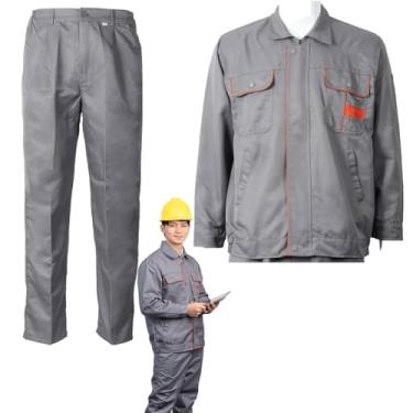 Imagem de Conjunto Uniforme EPI Profissional Listra Refletiva Obra Construçao Civil Prestador de Serviço Eletricista Mecanico Engenheiro Segurança