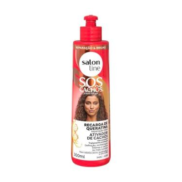 Imagem de Salon Line, Ativador de Cachos, SOS Cachos, Recarga de Queratina, Vegano - Para Cabelos Cacheados e Crespos, 300ml