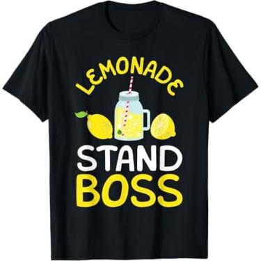 Imagem de Camiseta Lemonade Stand Boss Lemon Juice Gift, Preto, 4G