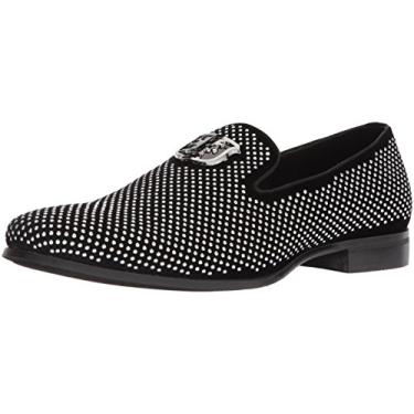 Imagem de STACY ADAMS Mocassim masculino Swagger Studed Ornament slip-on estilo dirigir, Preto, 10.5