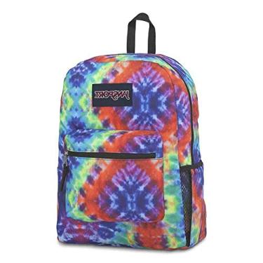 Imagem de Mochila Jansport Cross Town Red Multi Hippie Days 47LW9TC Tamanho 26L