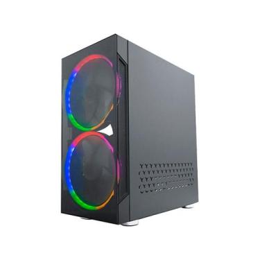 Imagem de Gabinete Gamer K-Mex Anjo de Combate IV - Mid Tower ATX Preto, Preto