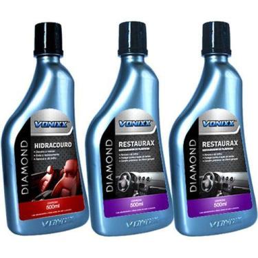 Imagem de Kit 2 Restaurador Plásticos + Hidratação Couro Vonixx