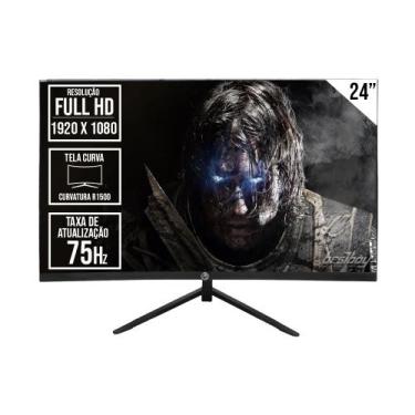 Imagem de Monitor curvo led brazilpc 24" full hd 75hz preto
