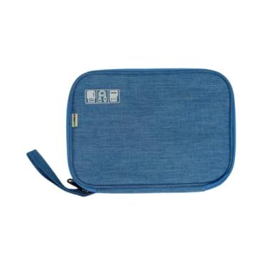 Imagem de Bolsa Estojo organizador de pulseiras relógios e acessórios, compatíveis com Apple Watch, Fitbit Series, Galaxy watch, Garmin series (Azul Claro, P)