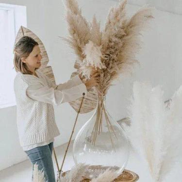 Imagem de Capim Dos Pampas Decoração Sala Quarto Home 5 Hastes - Casa Presente V