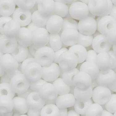 Imagem de Miçanga Miçangão 6/0=4,1mm Preciosa Jablonex 50g Cores Leitosas Guias Brajás Colares Pulseiras Umbanda e Candomblé (Branco)