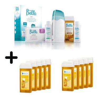 Imagem de Kit Depilação Roll-on Bivolt Depil Bellla + 10 Cera Refil - Depil Bell