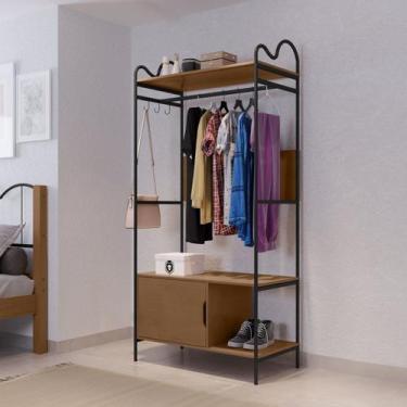 Imagem de Closet Aberto em Mdf 1 Porta 90x192cm Oasis - Art Panta