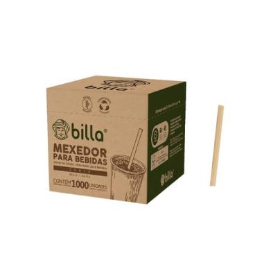 Imagem de Mexedor Palheta Billa Curto Bambu Bebida Chá Café Chimarrão