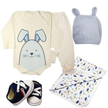 Imagem de Kit Roupa de Bebê 5 Pçs Linda Estilosa Inverno Menina Menino - Koala B