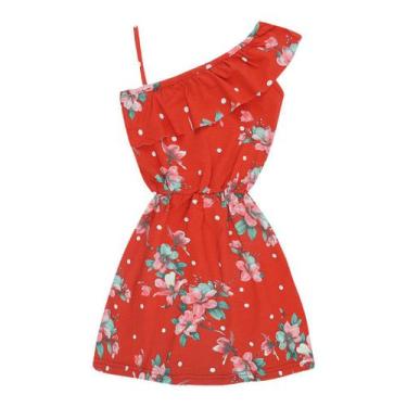 Imagem de Vestido Vermelho Floral com Alças - Big Bless, 4