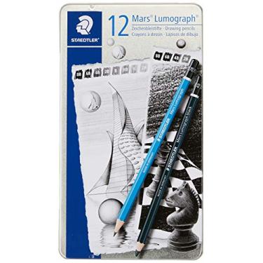 Imagem de Estojo Lápis Grafite de Desenho, Staedtler, Lumograph, 100 G12 S1, 12 Unidades