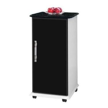 Imagem de Balcão p/ bebedouro Vitória Bra / Pre / Marm 1 porta Oferta! - PASSE B