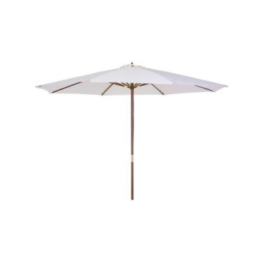 Imagem de Ombrelone de Madeira 300x400cm Branco - Just Home Collection
