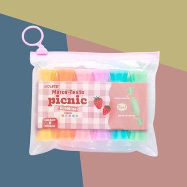 Imagem de Mini marca texto 2 em 1 bombom picnic leoarte