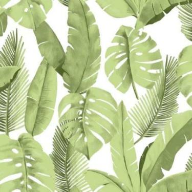 Imagem de Papel de Parede Atemporal Folhagens Verde - 3702 - Bobinex
