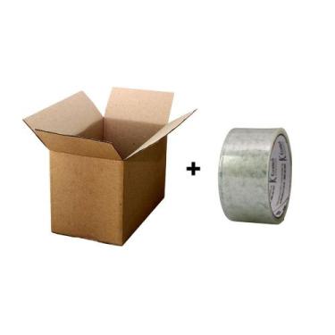 Imagem de Caixa Papelão 16x11x12 Ecomerce envios 30 Unid + Fita - BSPARTS, PARDO