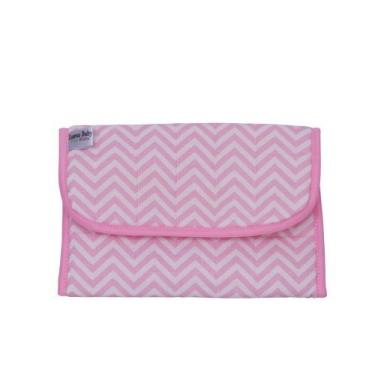 Imagem de Porta Fralda Lenço Umedecido Pomada Bebê Luma Baby,  Chevron rosa