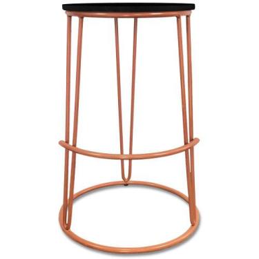 Imagem de Banco Banqueta Média Industrial Dinamarca Em Aço Balcão Bar Cozinha Co