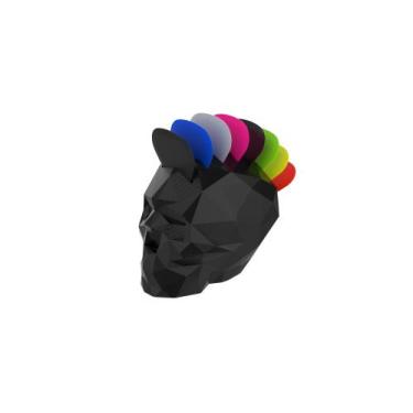 Imagem de Porta-palhetas Caveira Geométrica Mohawk Diversas Cores - PEKO, 3D-363