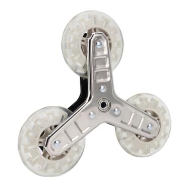 Imagem de Roda para subir escadas de reposição, Roda de plástico giratória e silenciosa para carrinho de compras Roda triangular para carrinho de compras com rolamento de esferas incorporado