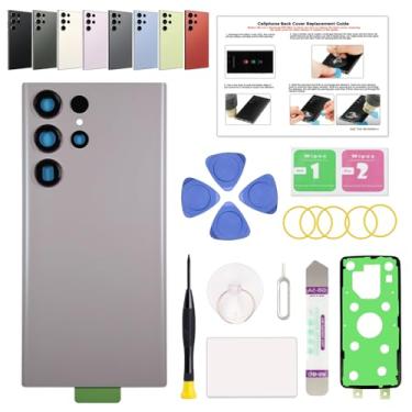 Imagem de GREEN FUSION Kit de substituição de capa traseira para Galaxy S23 Ultra Series (lavanda)