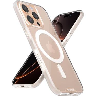Imagem de Smartish® Capa magnética para iPhone 16 Pro – Gripmunk compatível com MagSafe [leve + protetora] Capa fina e fina com forro de microfibra para Apple iPhone 16 Pro - Claramente transparente