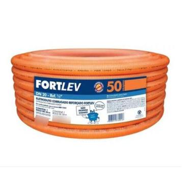 Imagem de Eletroduto Flexivel Corrugado 25MM Laranja Reforçado - Fortlev