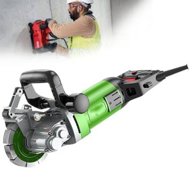 Imagem de 星姿 Máquina de corte de ranhura de parede, caçador de parede elétrico de alta potência 4500W, com 5 peças de dentes de serra de 133 mm, profundidade ajustável de 38 mm, máquina de entalhar concreto de