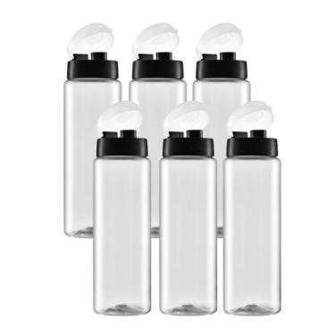 Imagem de Kit 6 Garrafinha Squeeze 750ml Resistente Garrafa de Água (Transparente)