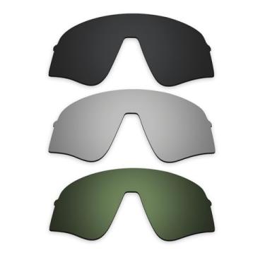 Imagem de Alphax Lentes de reposição polarizadas pretas e de titânio e verde para óculos de sol Oakley Sutro Lite Sweep OO9465 Sport Sunglsses