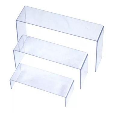 Imagem de Prateleira Cubo Nicho Acrílico Vitrine 3 Peças - Loja Dinka