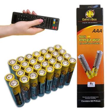 Imagem de Kit Pilhas Pequenas AAA Palito 60 Unidades Caixa Fechada - Kit Pilhas 