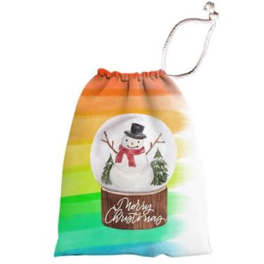 Imagem de Enfeite pendente sacola bota meia natal -  globo de neve natal - casin