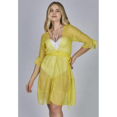 Imagem de Saida de praia greta - Celestine, Amarelo, P
