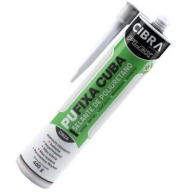Imagem de Selante Cola de Fixação Extra Forte PU FIXA CUBA Cinza 400g - CIBRAFle