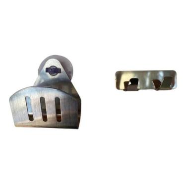 Imagem de Kit porta esponja e suporte para panos de cozinha - INOX - Michel Tell