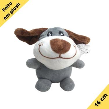 Imagem de Cachorro de Pelúcia Fofinho Orelhas Longas 16cm - Shop Spadaro, Cinza