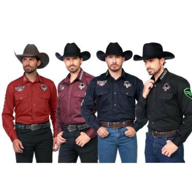 Imagem de Camisa Country Competição Masculina Manga Longa Radade PRO RDE - Escol