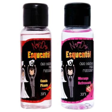 Imagem de Kit 2 Óleo Lubrificante Beijável Gel De Massagem Hot Dokmos